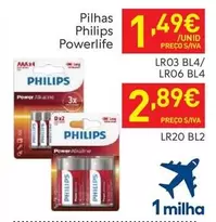 Oferta de Pilhas Powerlife por 1,49€ em Recheio