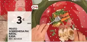 Oferta de Kasa - Prato Sobremesa Pai Natal por 3€ em Continente