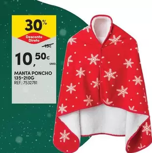 Oferta de Manta Poncho por 10,5€ em Continente