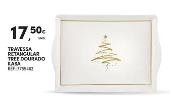 Oferta de Travesa Retangular Tree Dourado por 17,5€ em Continente