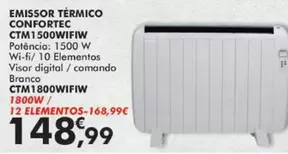 Oferta de Confortec - Emissor Termico  CTM1500wifiw por 148,99€ em E.Leclerc