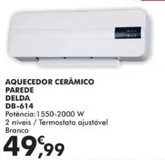 Oferta de Aquecedor Ceramico Parede por 49,99€ em E.Leclerc