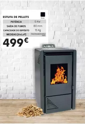 Oferta de Estufa De Pellets por 499€ em E.Leclerc