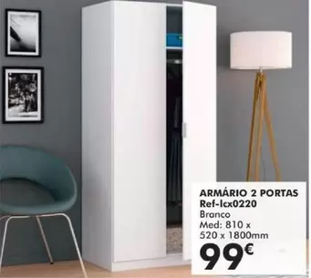 Oferta de Armario 2 Portas Ref-lxc02220 por 99€ em E.Leclerc