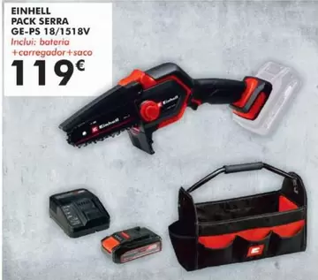 Oferta de Einhell - Pack Serra Ge-ps 18/158v por 119€ em E.Leclerc