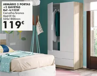 Oferta de EA - Armario 2 Portas + 2 Gavetas por 119€ em E.Leclerc