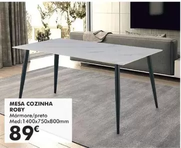 Oferta de Mesa Cozinha por 89€ em E.Leclerc