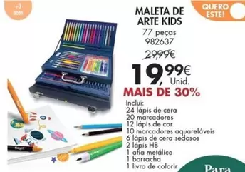 Oferta de Maleta De Arte Kids por 19,99€ em Pingo Doce