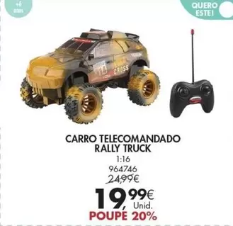 Oferta de Carro Telecomandado por 19,99€ em Pingo Doce