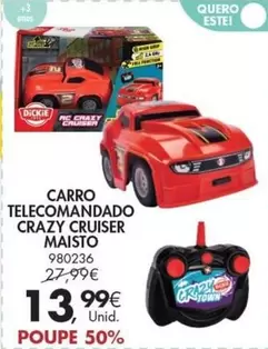 Oferta de Maisto - Carro Telecomandado Crazy Cruiser por 13,99€ em Pingo Doce