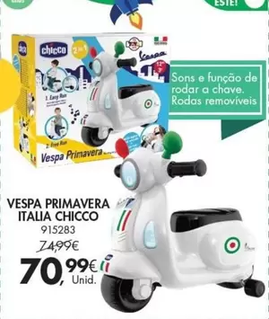 Oferta de Chicco - Vespa Primavera Italia por 70,99€ em Pingo Doce