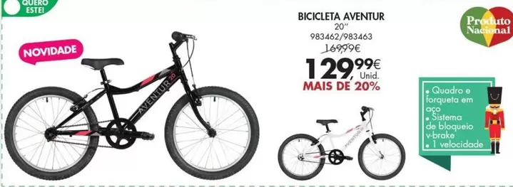 Oferta de Nacional - Bicicleta Aventur por 129,99€ em Pingo Doce