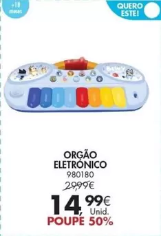 Oferta de Orgão Eletronico por 14,99€ em Pingo Doce