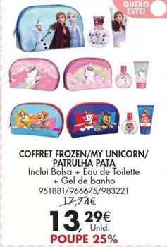 Oferta de Patrulha Pata - Coffret Frozen/my Unicorn/ por 13,29€ em Pingo Doce