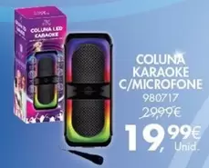 Oferta de Coluna Karaoke C/microfone por 19,99€ em Pingo Doce