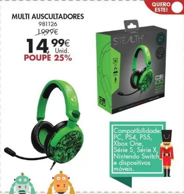 Oferta de Xbox - Multi Auscultadores por 14,99€ em Pingo Doce