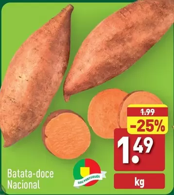 Oferta de Nacional - Batata-Doce por 1,49€ em Aldi