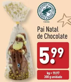 Oferta de Pai Natal De Chocolate por 5,99€ em Aldi