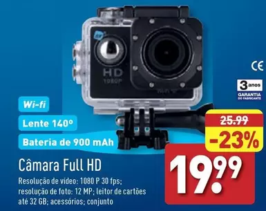 Oferta de Cámara Full Hd por 19,99€ em Aldi