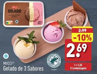 Oferta de Gelado De 3 Sabores por 2,69€ em Aldi