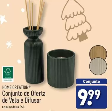 Oferta de Home creation - Conjunto De Oferta De Vela E Difusor por 9,99€ em Aldi