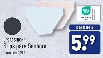 Oferta de Up2fashion - Slips Para Senhora por 5,99€ em Aldi