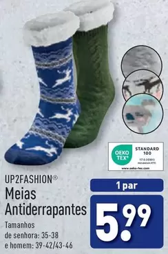 Oferta de Up2fashion - Meias Antiderrapantes por 5,99€ em Aldi