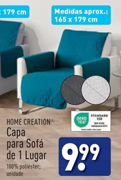 Oferta de Home creation - Capa Para Sofa De 1 Lugar por 9,99€ em Aldi