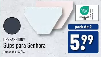 Oferta de Up2fashion - Slips Para Senhora por 5,99€ em Aldi