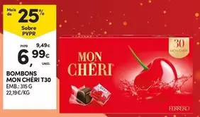 Oferta de Mon cheri - Bombons Mon Cheri T30 por 6,99€ em Continente