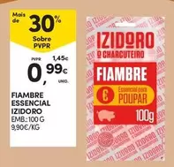 Oferta de Izidoro - Fiambre por 0,99€ em Continente