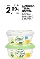 Oferta de Terra Nostra - Manteiga por 2,09€ em Continente