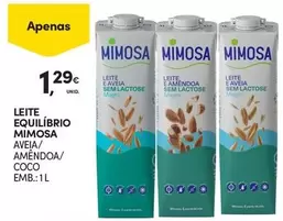 Oferta de Mimosa - Leite Equilíbrio por 1,29€ em Continente