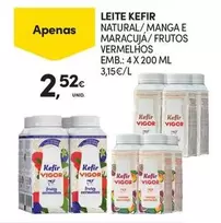 Oferta de Vigor - Leite Natural/Manga E Maracuja/Frutos Vermelhos por 2,52€ em Continente