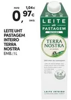 Oferta de Terra Nostra - Leite Uht Pastagem por 1,04€ em Continente