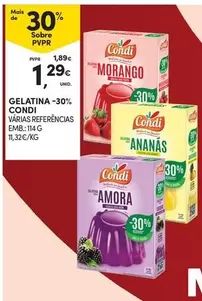 Oferta de Condi - Gelatina 30% por 1,29€ em Continente