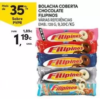 Oferta de Filipinos - Bolacha Coberta Chocolate por 1,19€ em Continente