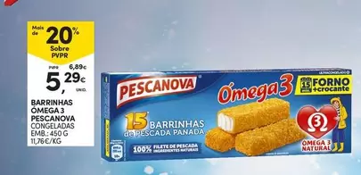 Oferta de Pescanova - Barrinhas Omega 3 por 5,29€ em Continente