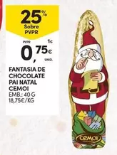 Oferta de Fantasia De Chocolate Pai Natal por 0,75€ em Continente