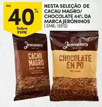 Oferta de Selecao De Cacau Magro/ Chocolate 44% Da Marca Jeronimosem Continente