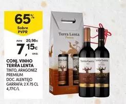 Oferta de Premium - Conj. Vinho Terra Lenta por 7,15€ em Continente