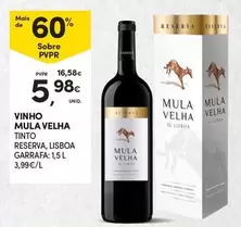 Oferta de Lisboa - Vinho Mula Velha por 5,98€ em Continente