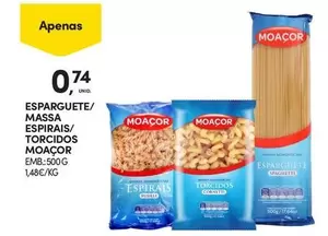 Oferta de Esparguete/Massa Espirais/Torcidos por 0,74€ em Continente