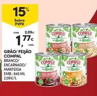 Oferta de Compal - Grão/Feijao por 1,77€ em Continente