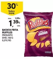 Oferta de A+ - Batata Frita Ruffles por 1,39€ em Continente