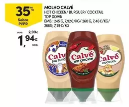 Oferta de Calvé - Molho Hot Chicken/Cocktail por 1,94€ em Continente