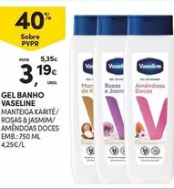 Oferta de Vaseline - Gel Banho por 3,19€ em Continente