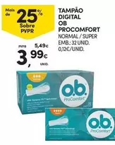 Oferta de OB - Tampão Digital por 3,99€ em Continente