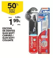 Oferta de Colgate - Escova De Dentes Slim Soft Carvao/ Slim Soft por 1,99€ em Continente