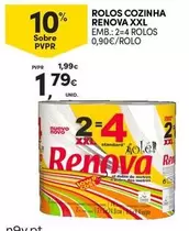 Oferta de Renova - Rolos Cozinha Xxl por 1,79€ em Continente